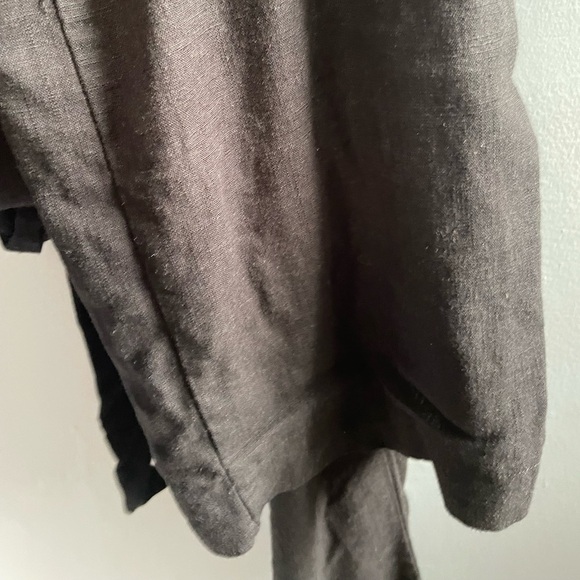 New In Black Linen Blend Sleeveless Belted Jumpsuit w/ Pockets. Size Small - Picture 8 of 10